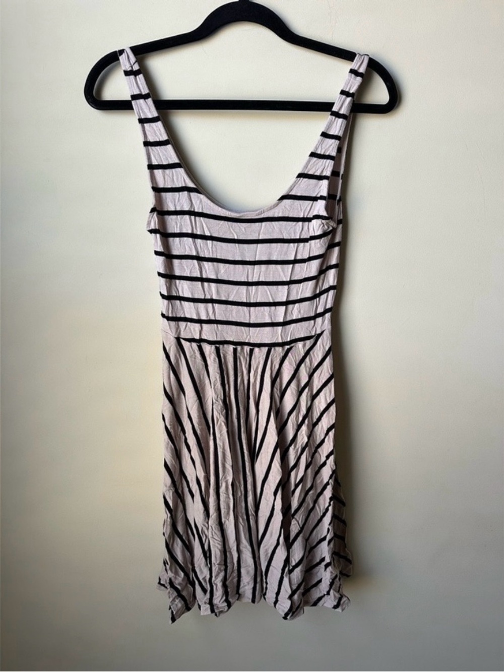 Forever 21 Striped Skater Mini Dress Scoop Neck Sleeveless Fit Flare medium